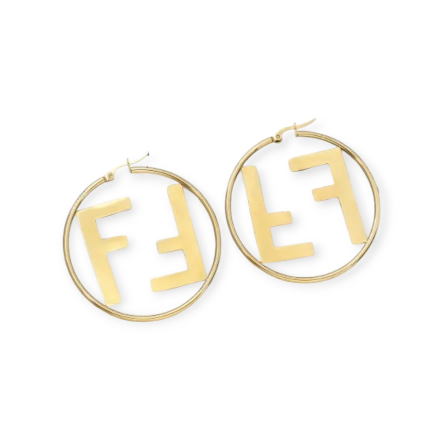 Fendi Designer inspired Hoop Earrings