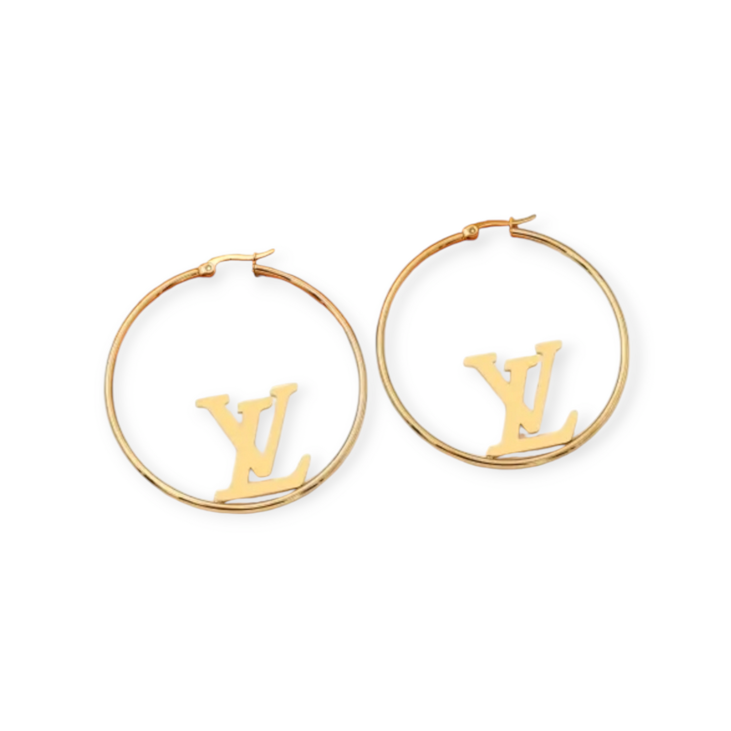 LV inspired Hoop Earrings