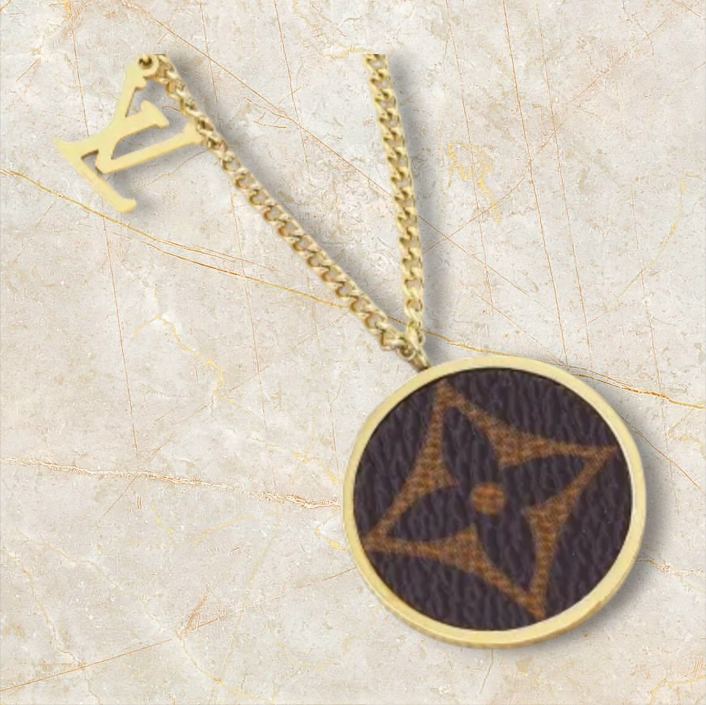 LV inspired necklace