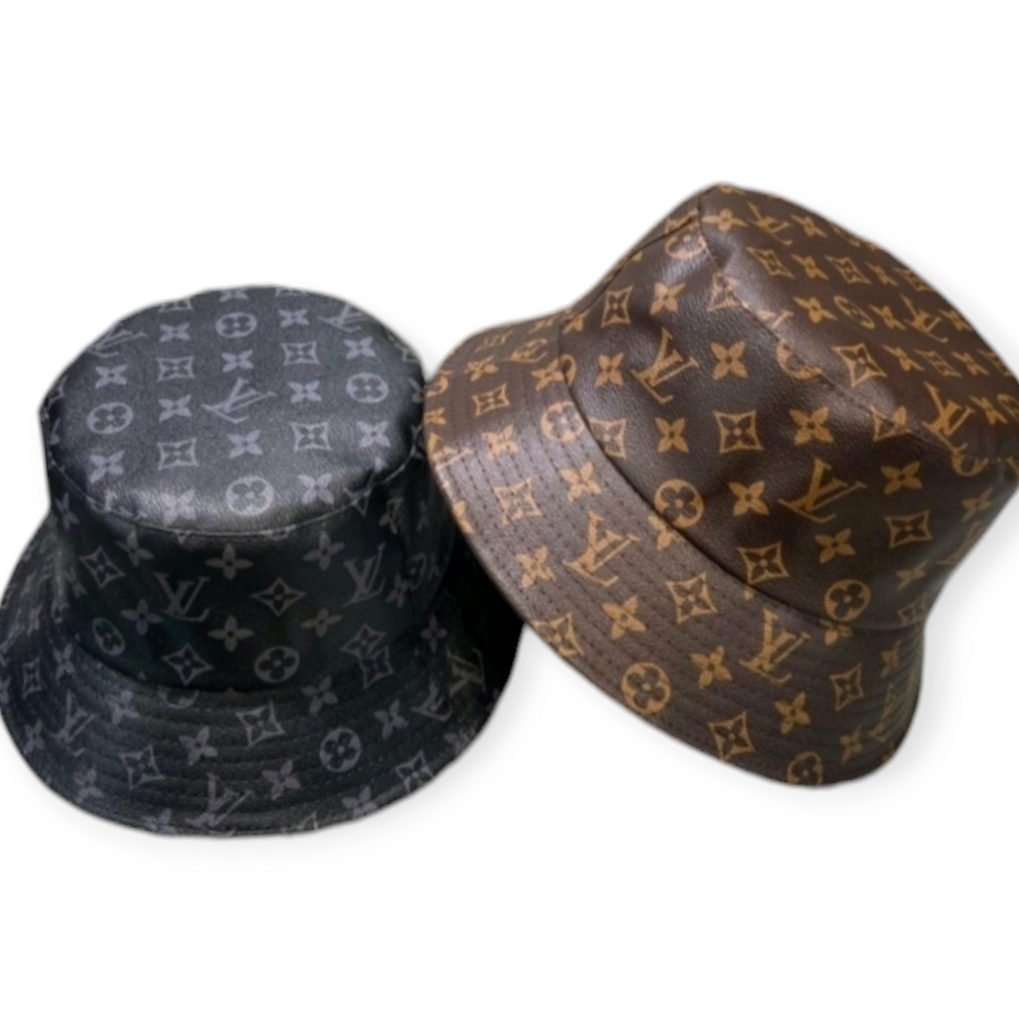 LV Designer Inspired leather bucket hat
