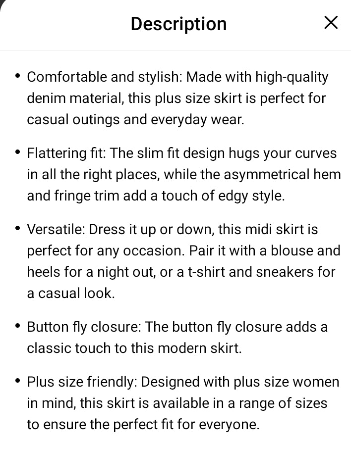 Asymmetrical distress denim skirt