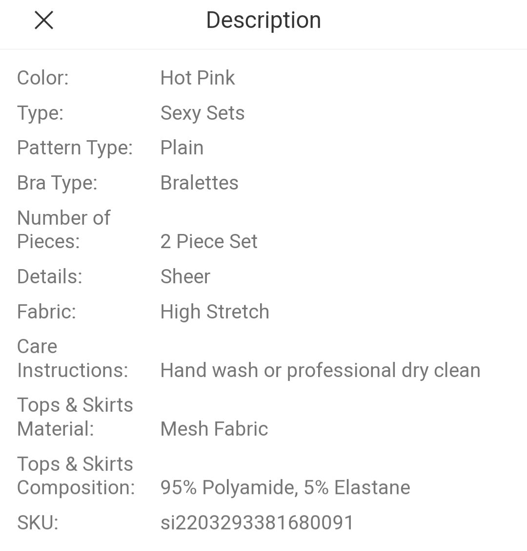 Two piece fishnet swimwear cover up