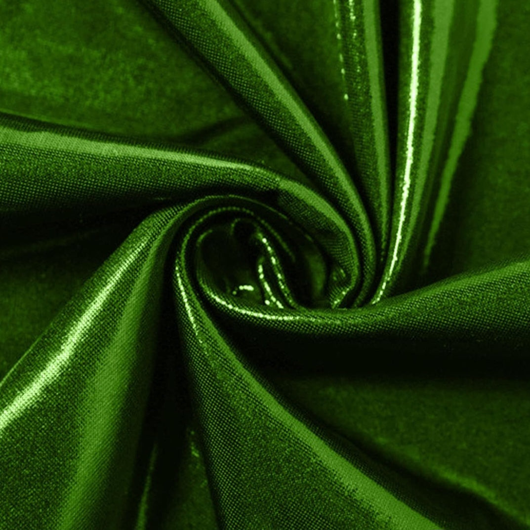 Women Metallic Green one shoulder mini dress