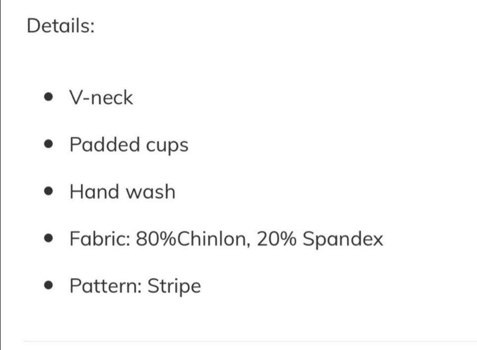 One Piece bathing suit