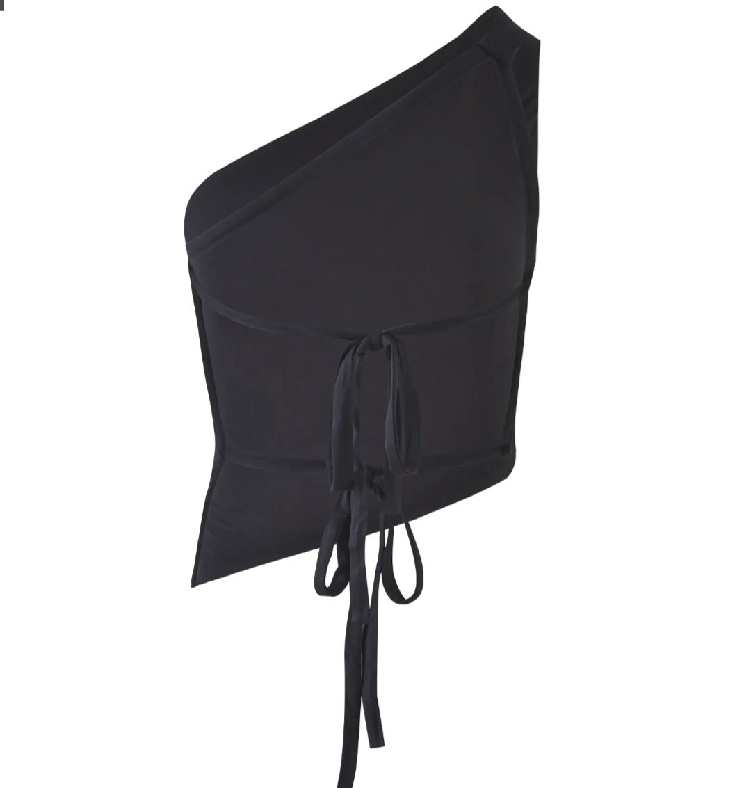 One shoulder back strap design top