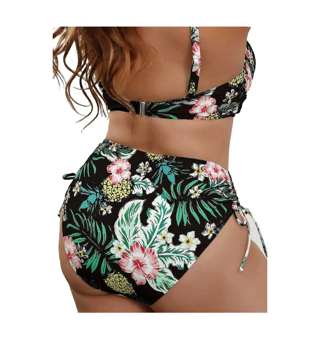 PLUS SIZE 2PC TROPICAL BIKINI SET