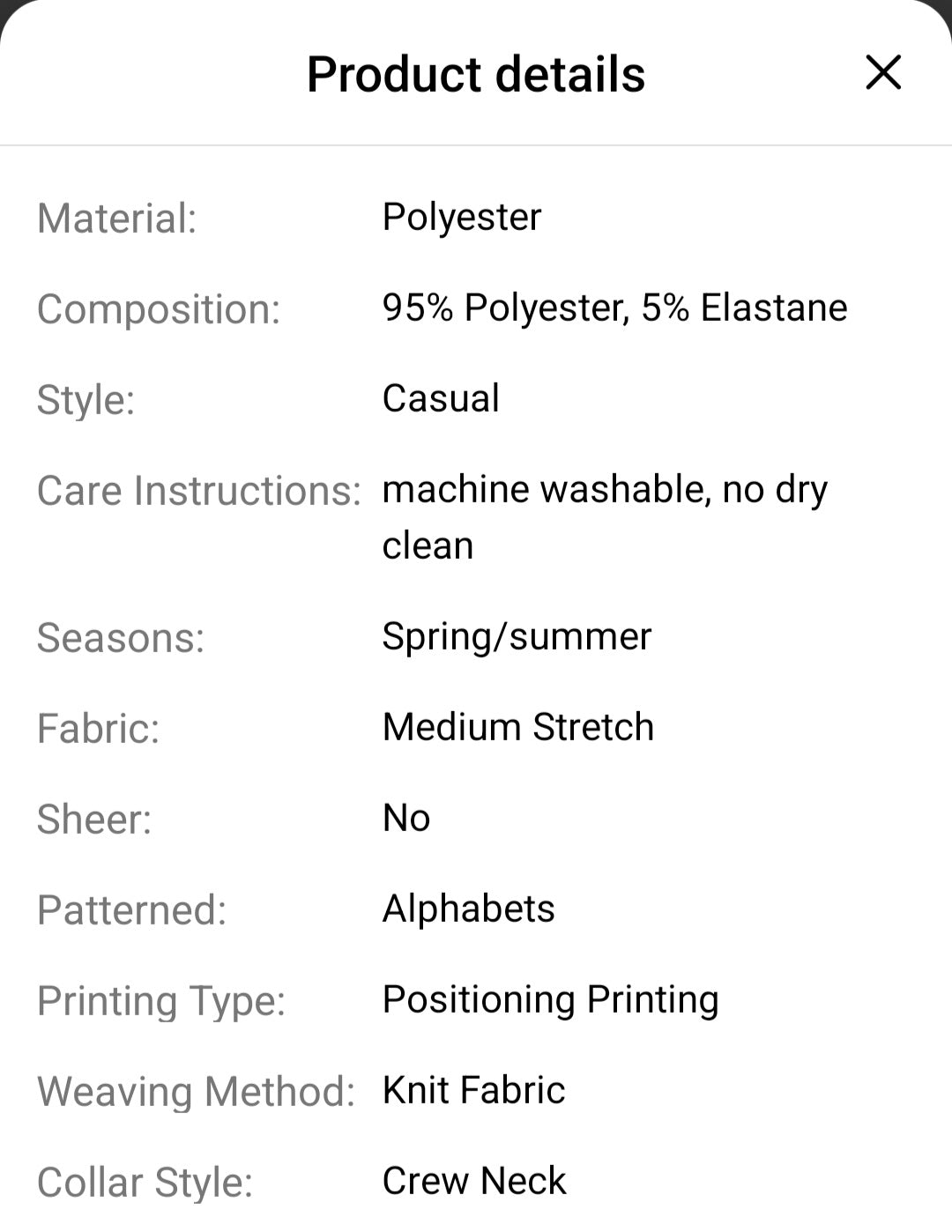 Plus size Crew-neck T-shirt