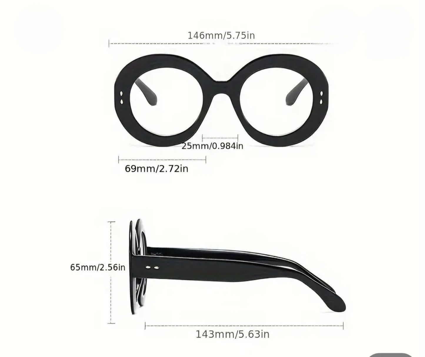 Oversized round eyewear