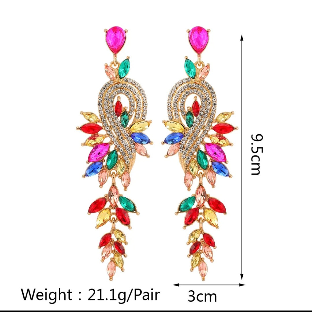 Crystal Rhinestones Dangling Earrings