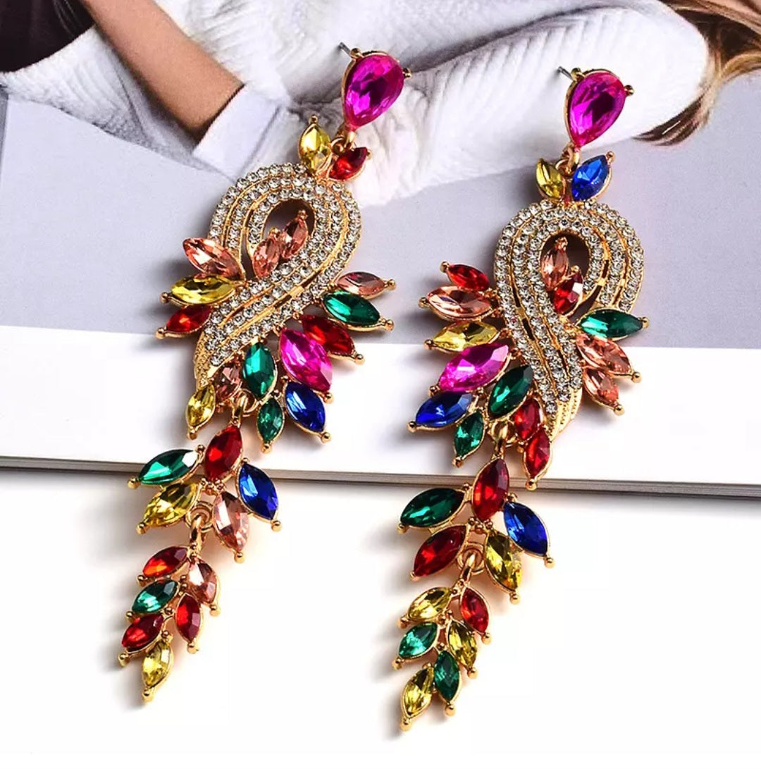 Crystal Rhinestones Dangling Earrings