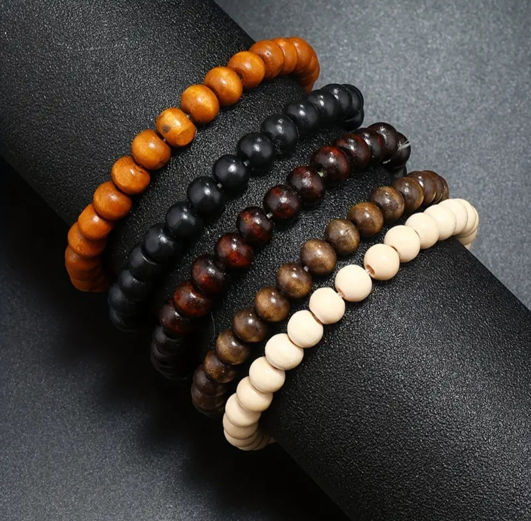 Men Wooden beeded bracelet