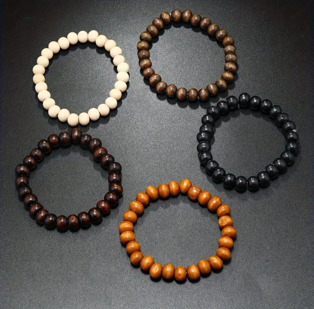 Men Wooden beeded bracelet