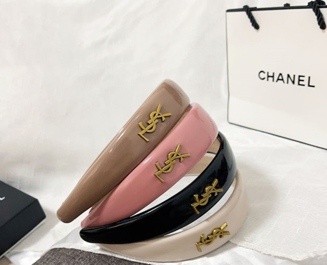 YSL Inspired  Patent Leather Headband