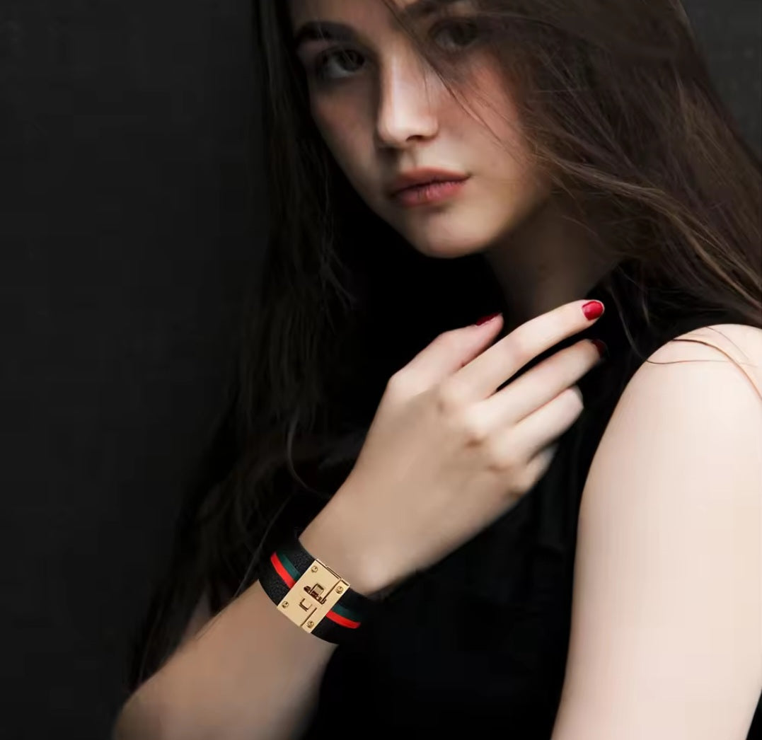 Luxury inspired cuff bracelet