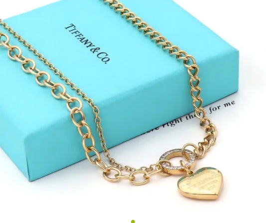 Tiffany inspired heart necklace