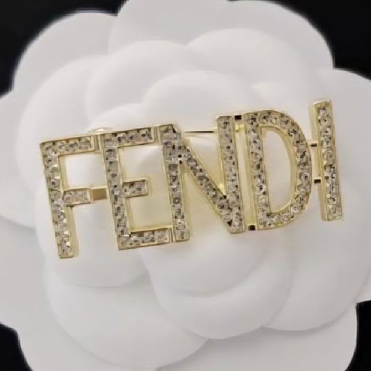 Luxury inspired Fendi Brooches