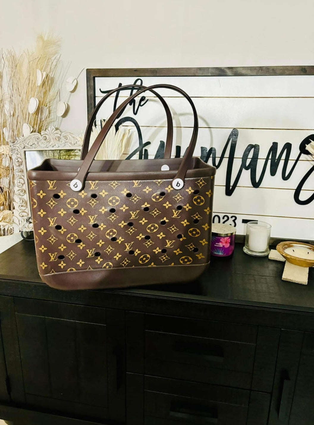 LV inspired Bogg Tote Bag