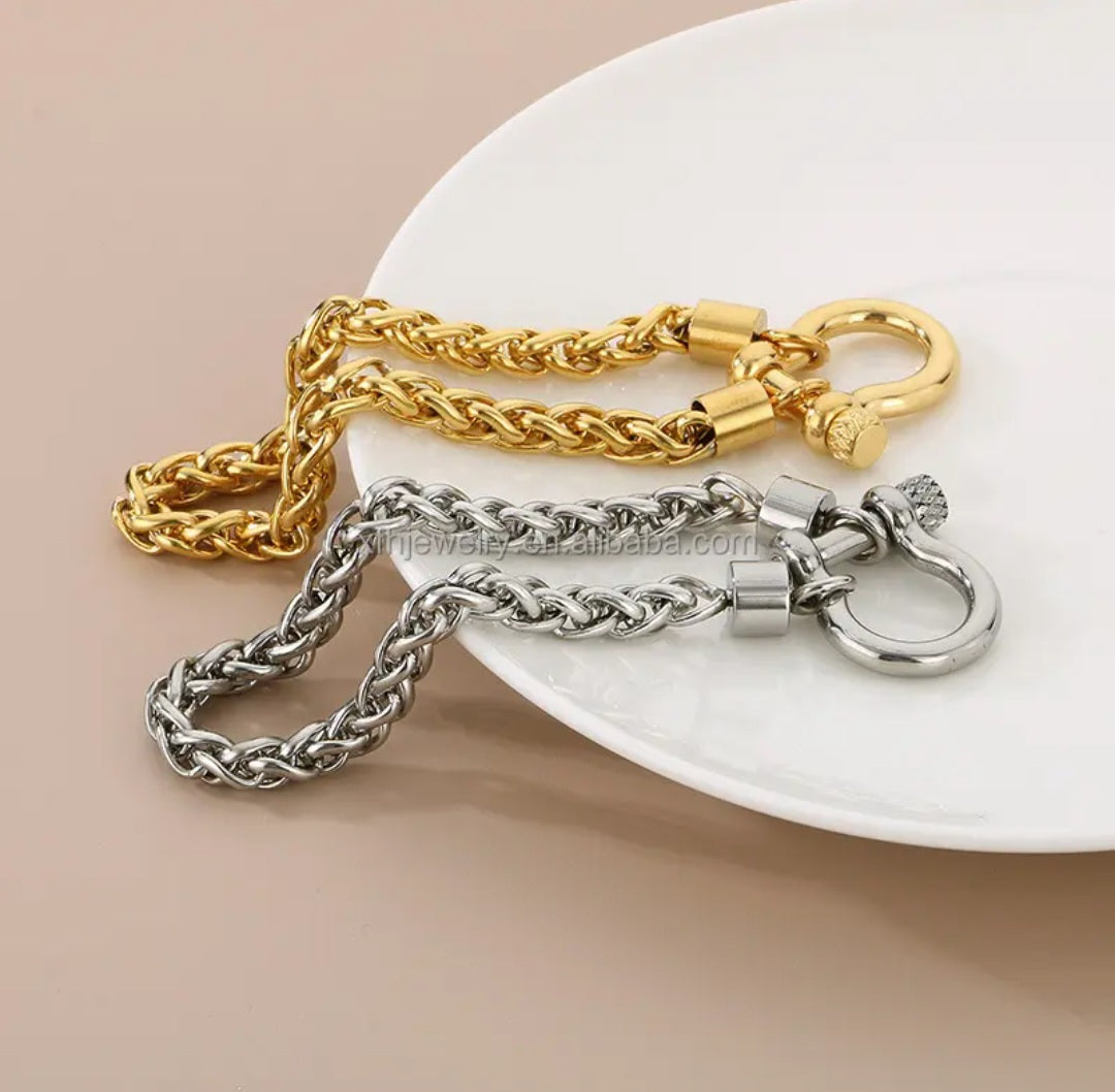 Horse Bit Screw Lock Bracelet