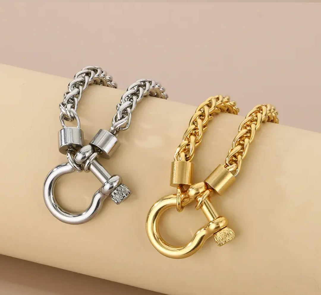 Horse Bit Screw Lock Bracelet