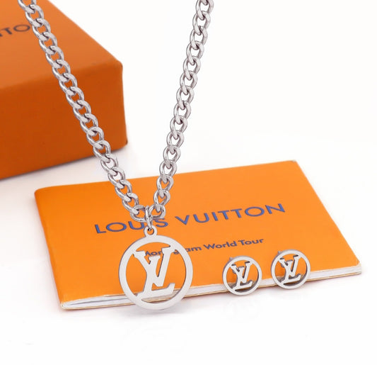 LV Designer Inspired Cuban Necklace