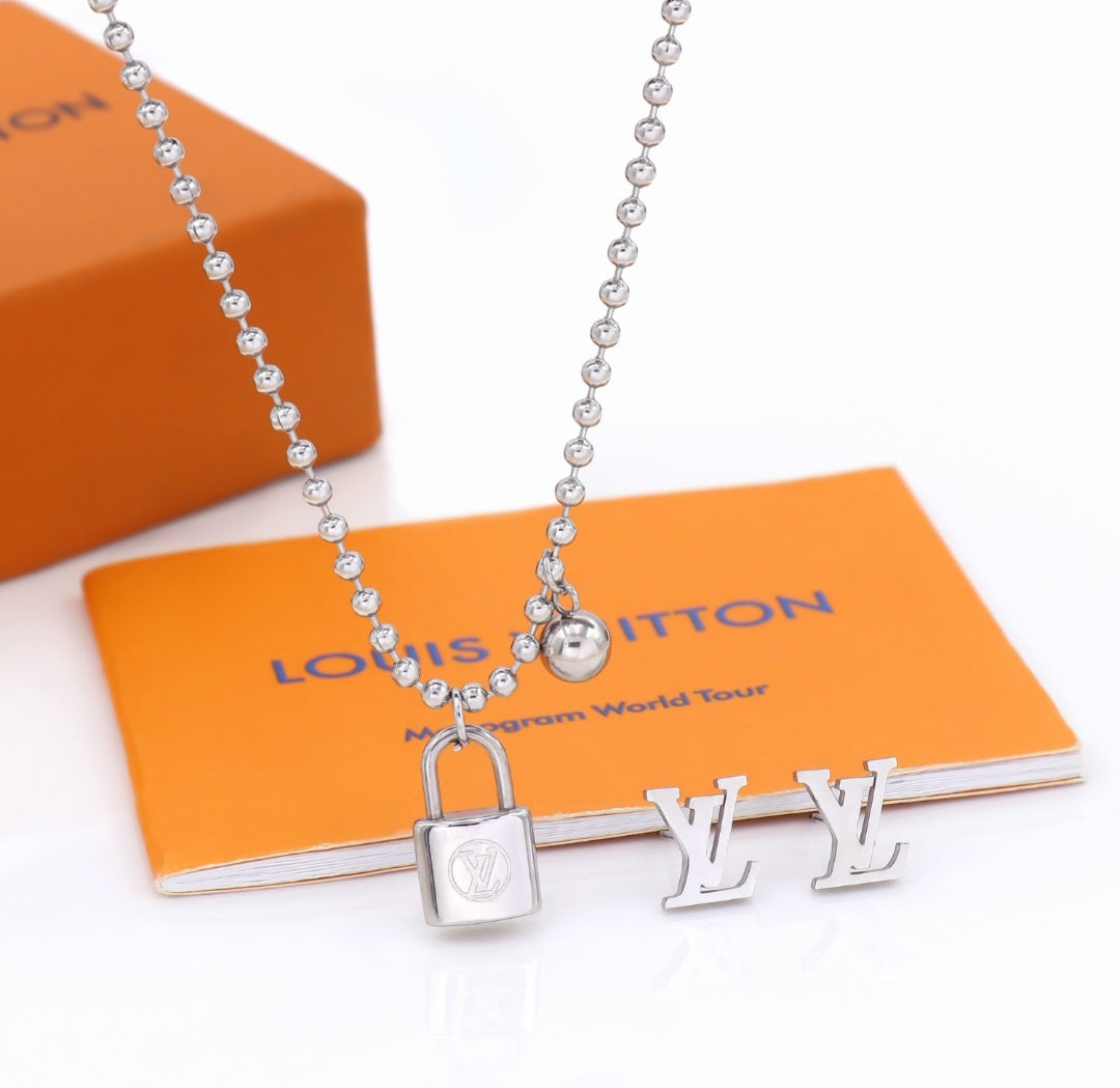 LV inspired beaded Necklace