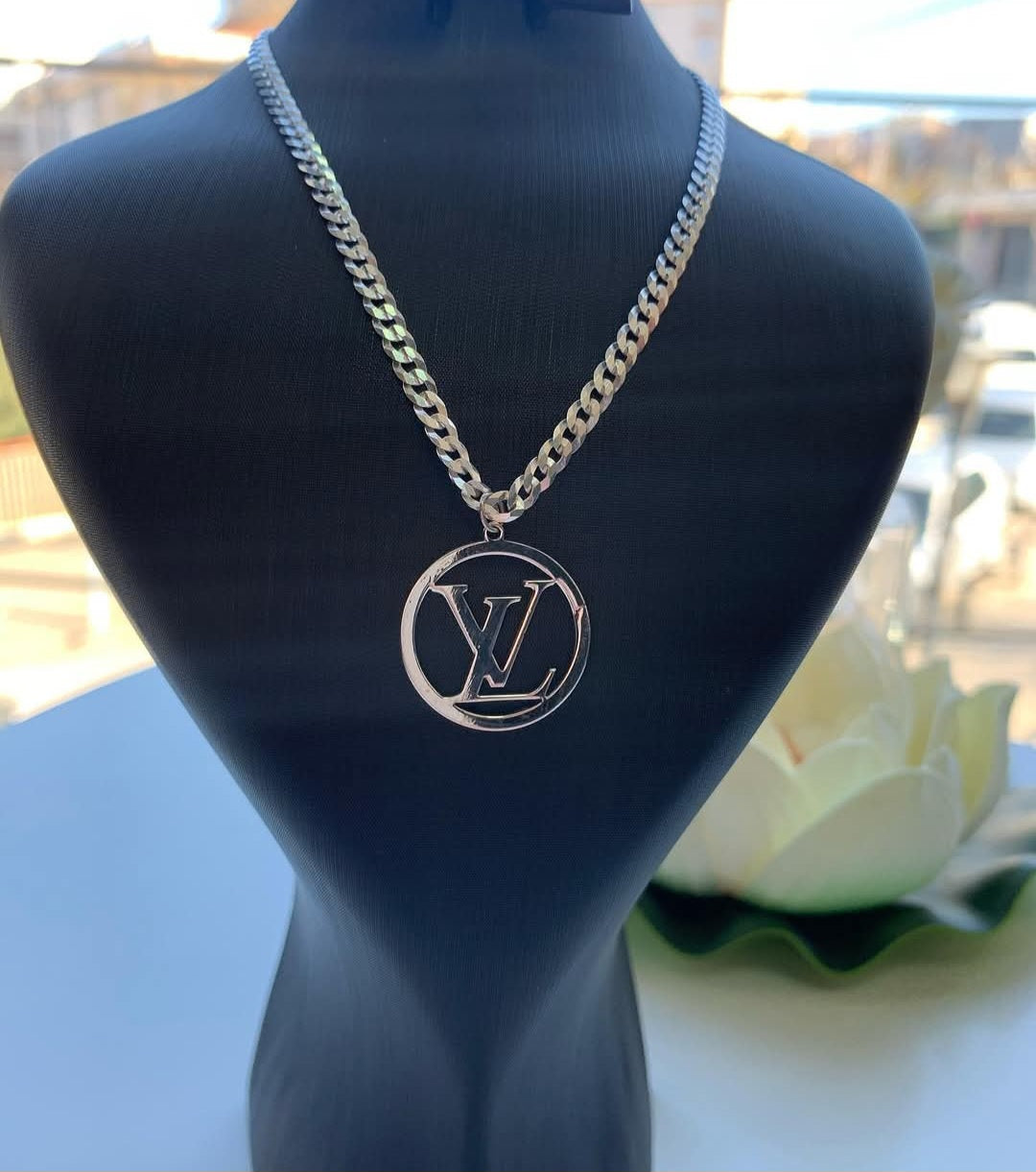 LV Designer Inspired Cuban Necklace