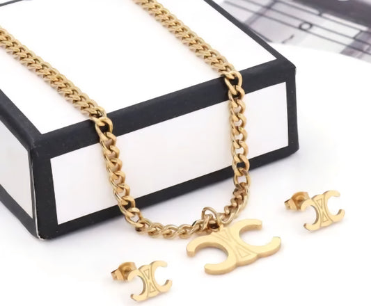 Céline inspired cuban necklace