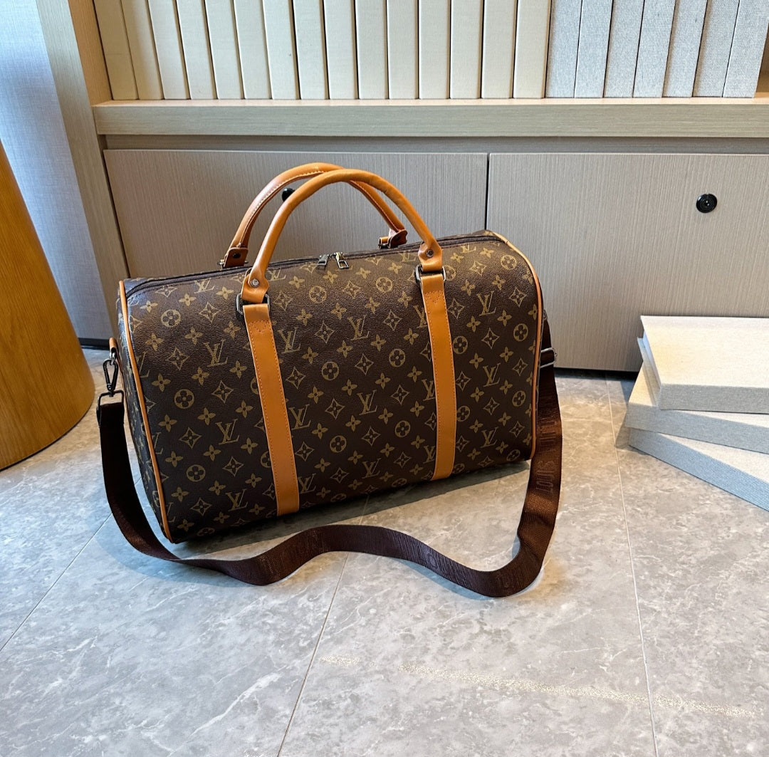 LV Signature and Van Cleef Designer Inspired Duffle Bag