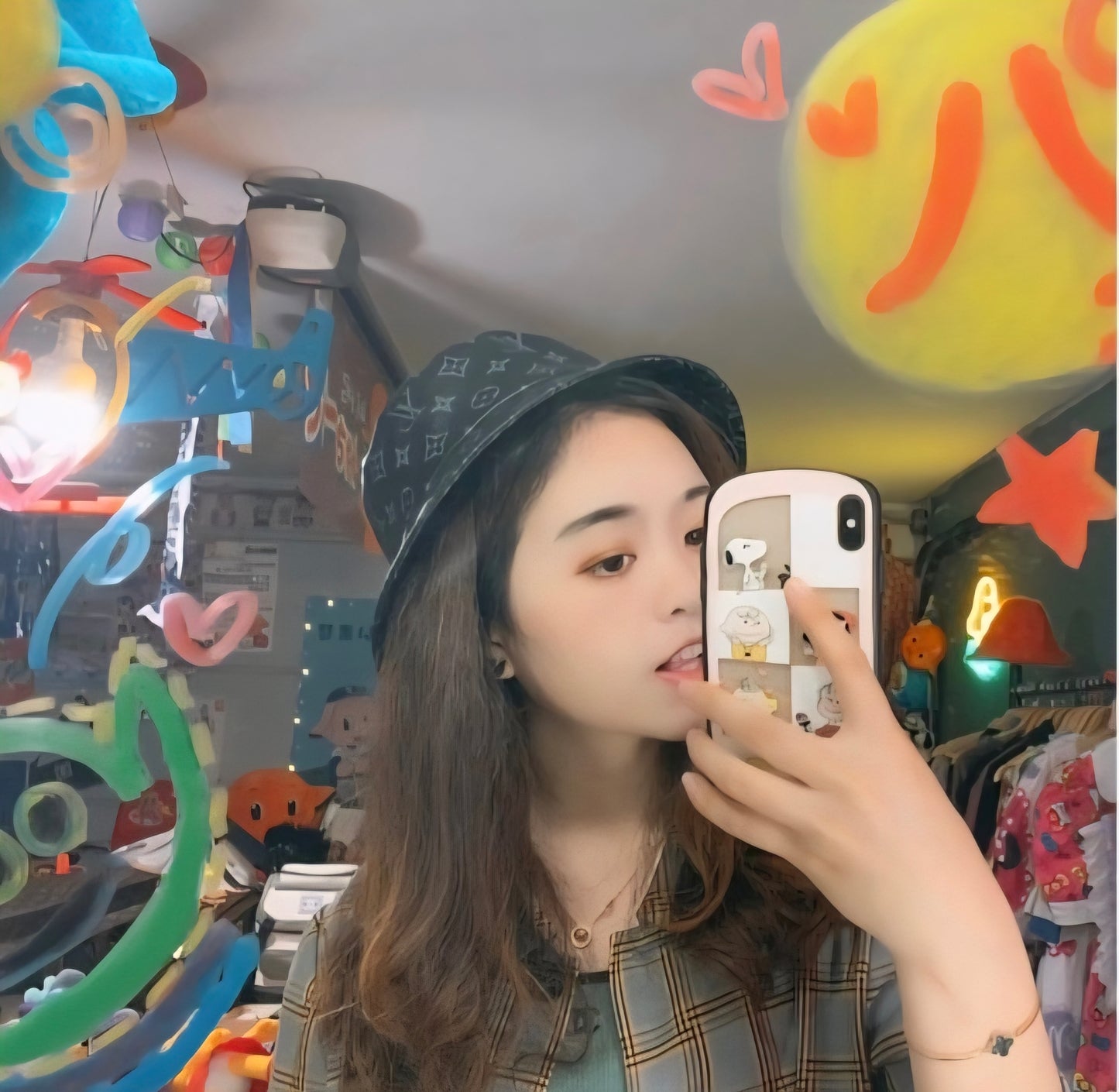 LV Designer Inspired leather bucket hat