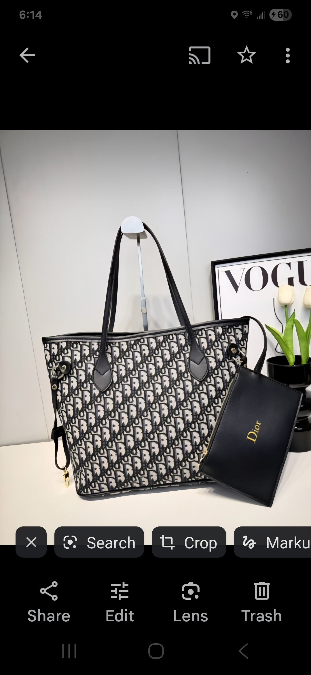 Christian Dior monogram inspired Tote Bags