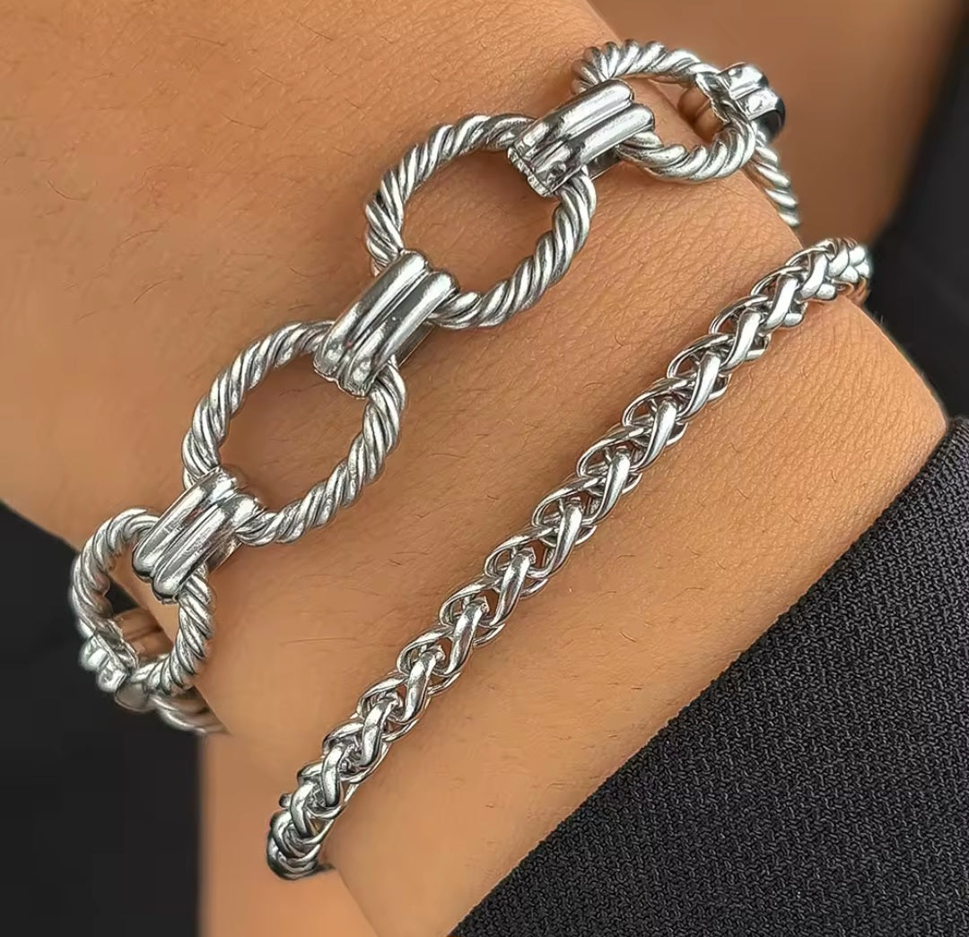 Stainless Bracelet 2pc set