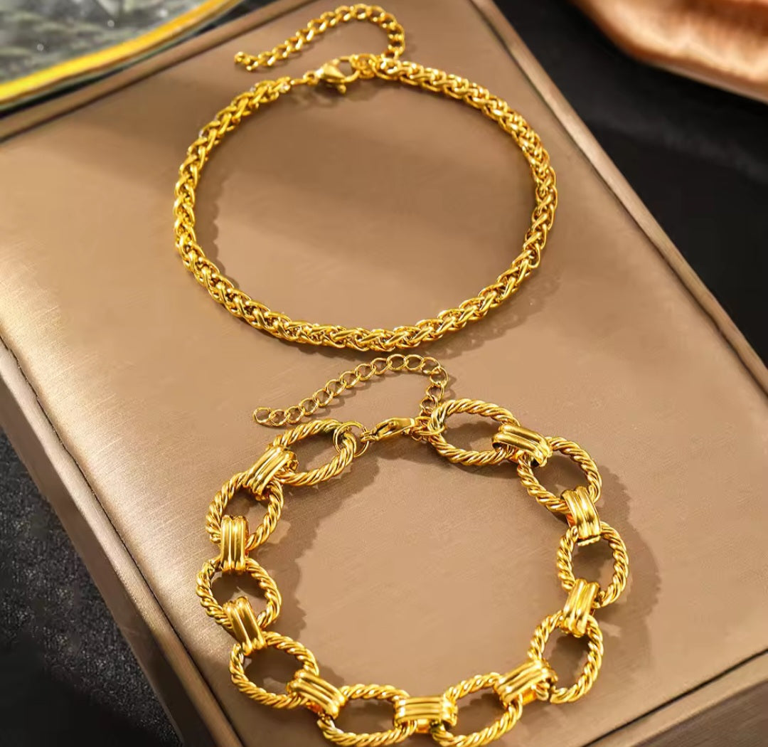 Stainless Bracelet 2pc set