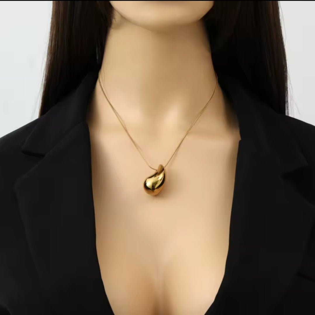 Stainless Steel Water Drop Necklace