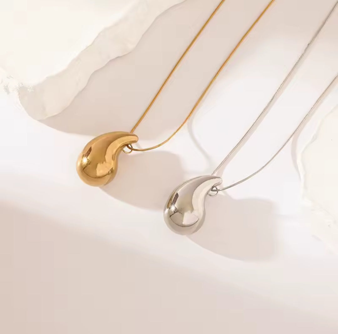 Stainless Steel Water Drop Necklace