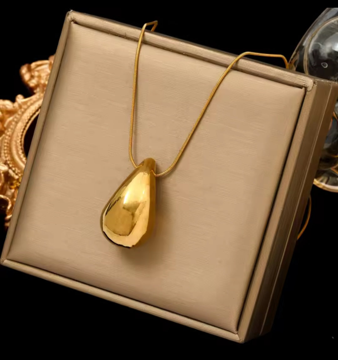 Stainless Steel Water Drop Necklace
