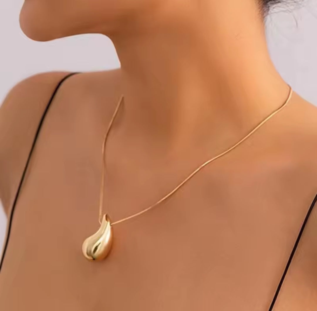 Stainless Steel Water Drop Necklace