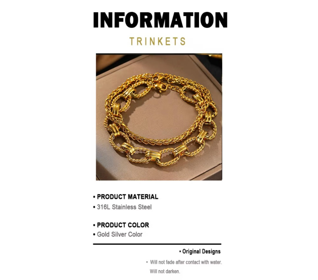 Stainless Bracelet 2pc set