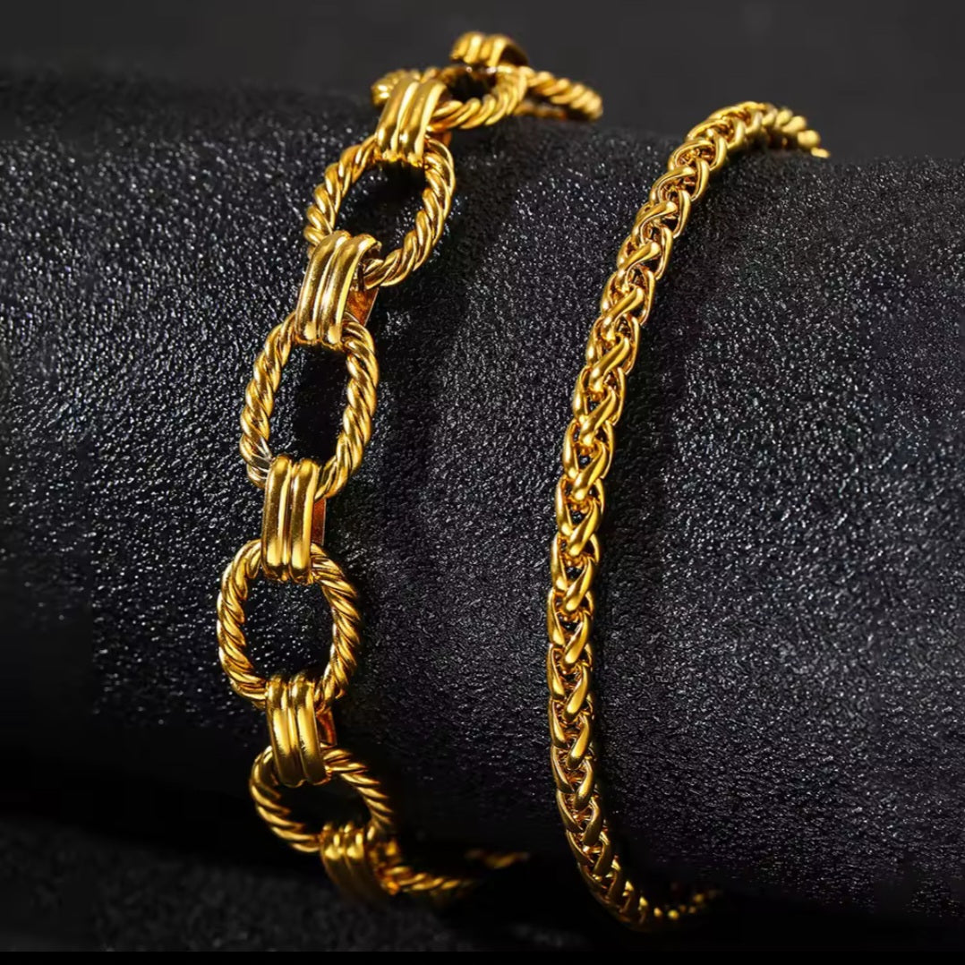 Stainless Bracelet 2pc set