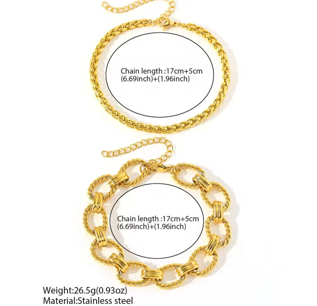 Stainless Bracelet 2pc set