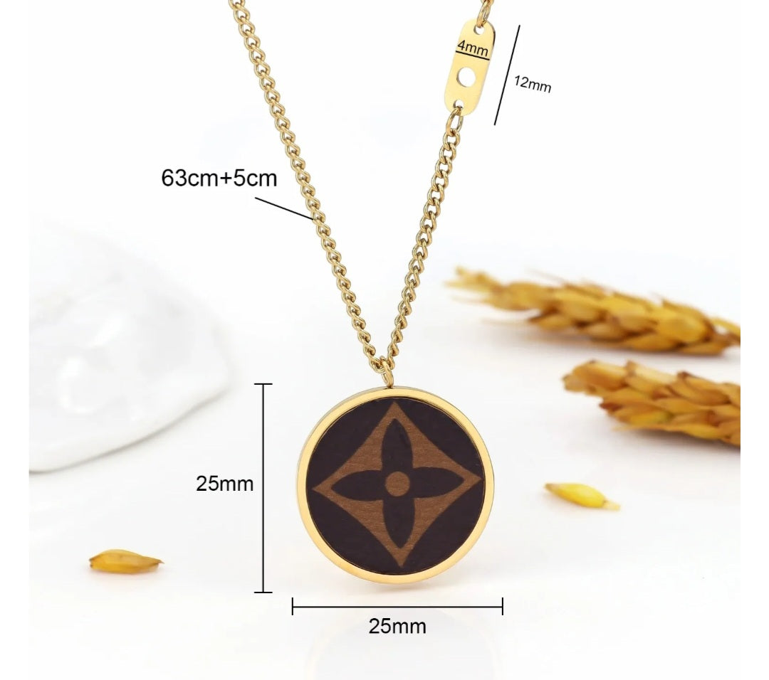 LV inspired necklace
