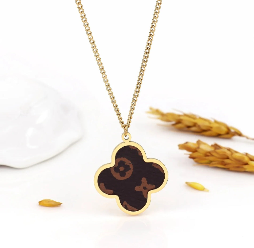 LV inspired necklace