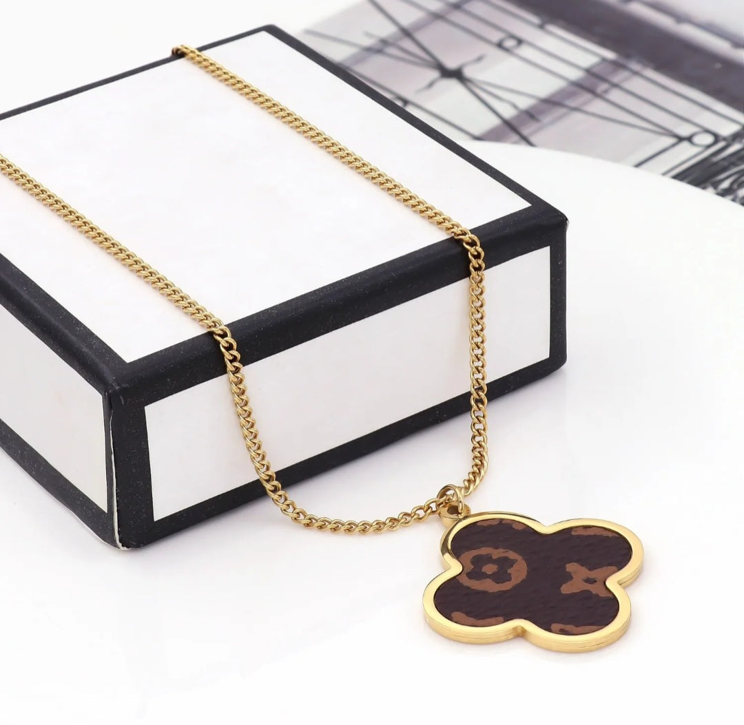 LV inspired necklace