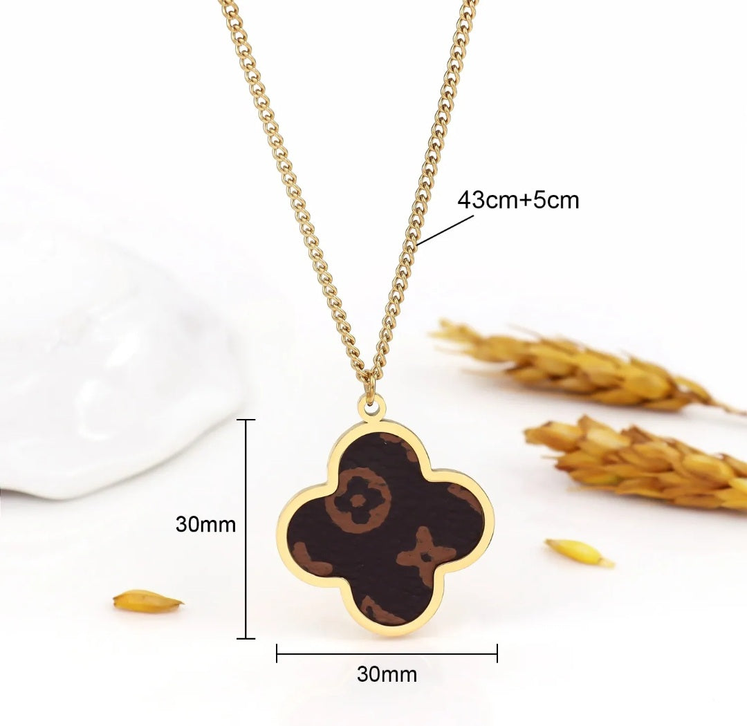 LV inspired necklace