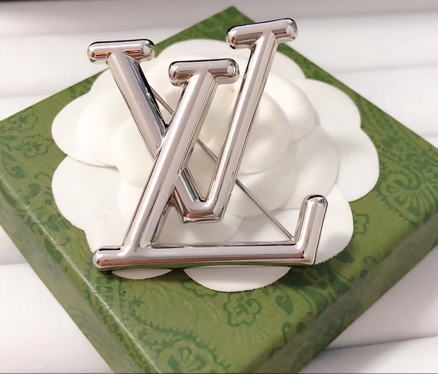 LV inspired Brooches
