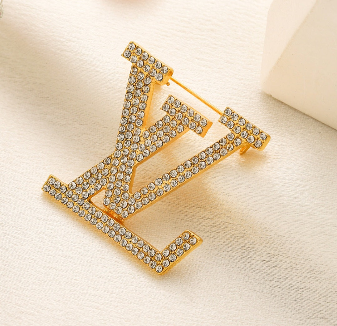 LV inspired Brooches