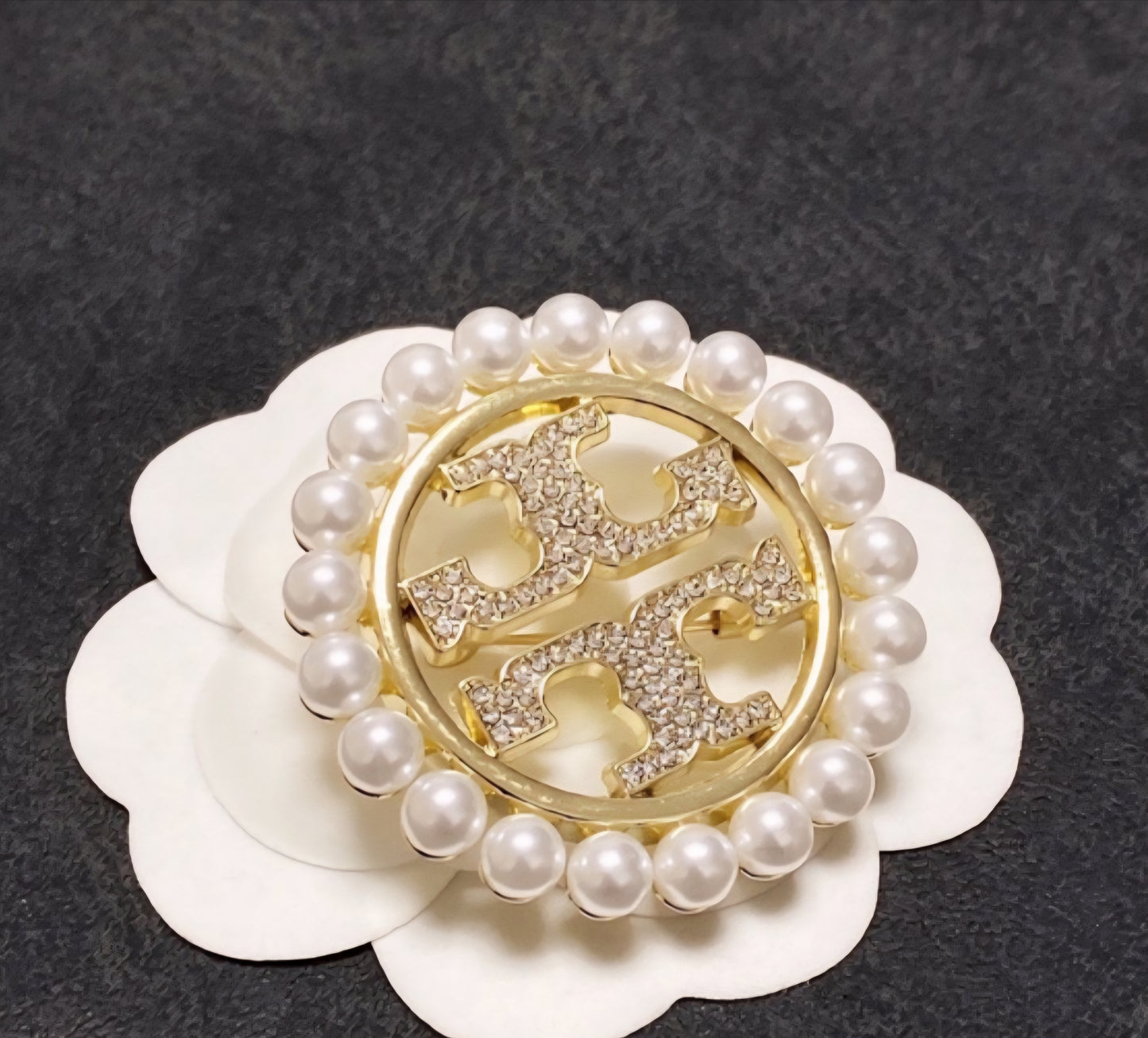 Tory Burch inspired brooch