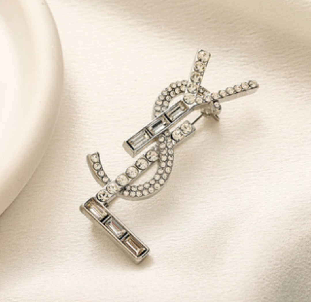 YSL. Designer Inspired Brooches
