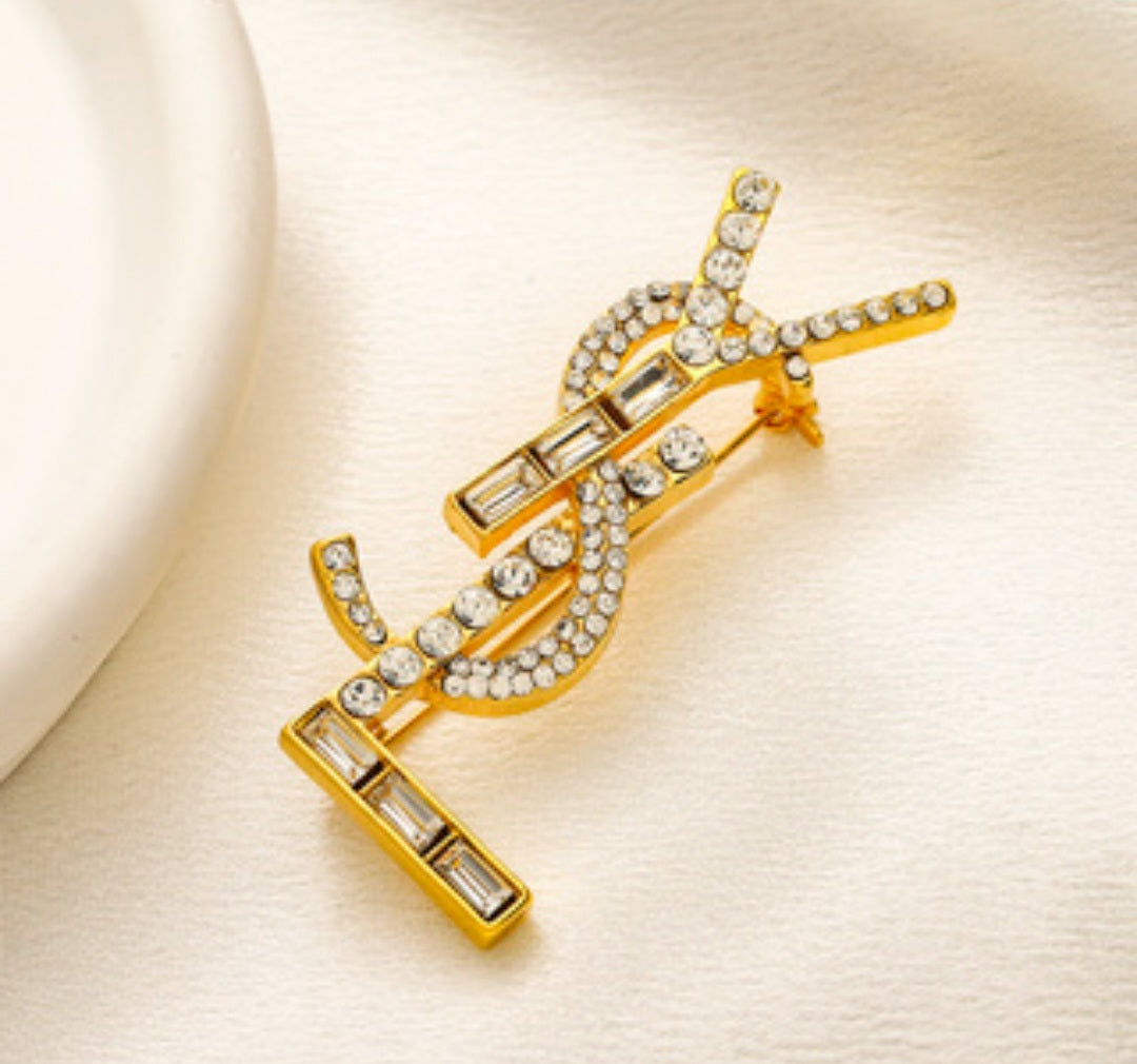 YSL. Designer Inspired Brooches