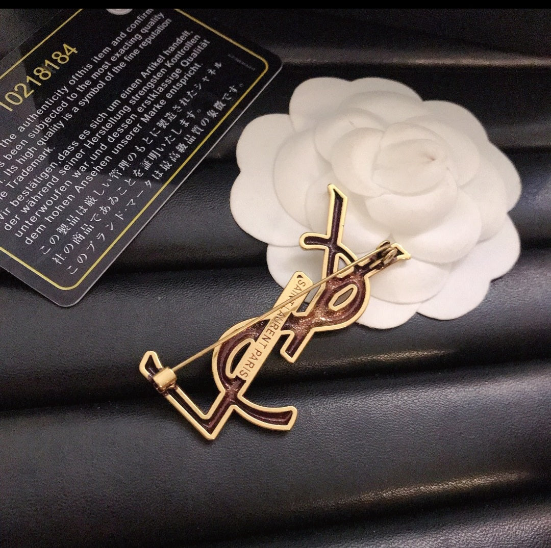 YSL Designer Inspired Brooch