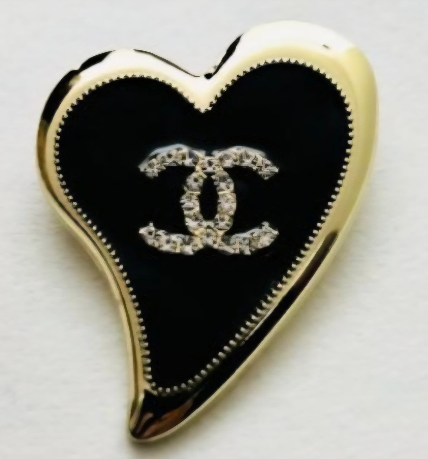 Chanel inspired heart shape brooch